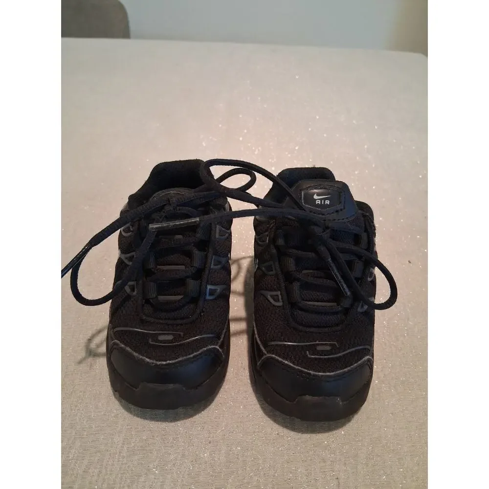 Nike Air Max Plus TD Black Pure Platinum 314730-053 Toddler Size 6C NO INSOLES
